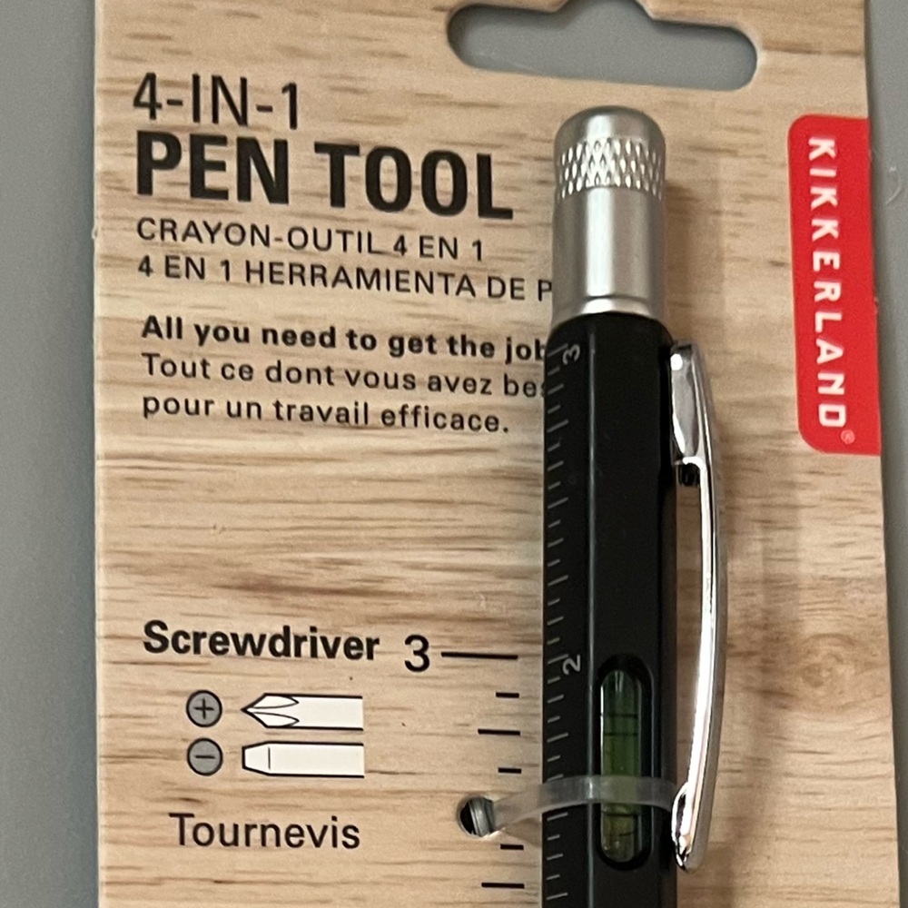 KIKKERLAND combo pen TOOL gift NEW screwdriver ruler level men’s accessory FUN!